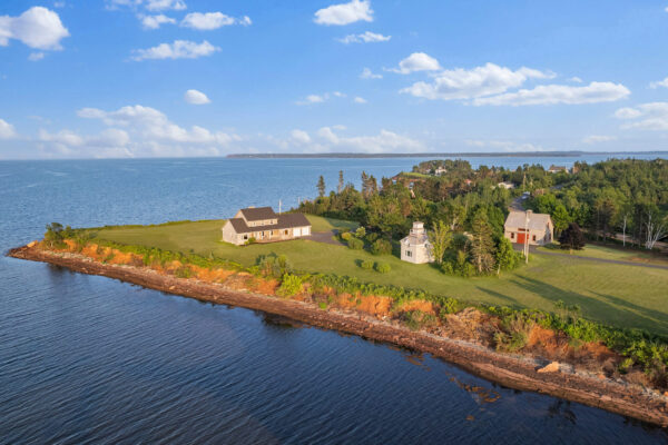 st andrew's beach house drone shot looking to east panmure island