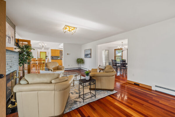 st andrews beach house main residence interior hearth seating area