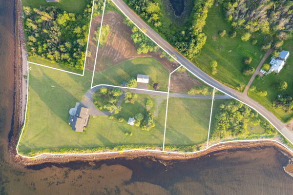 st andrews beach house drone shot property perimeter 3 parcel